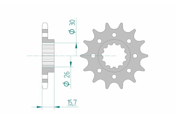 Pignon AFAM acier standard 20605 - 525