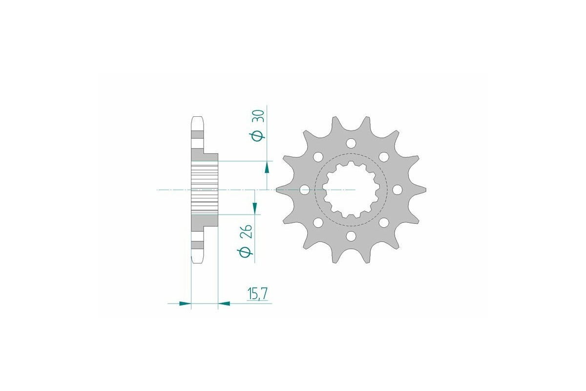 Pignon AFAM acier standard 20605 - 525