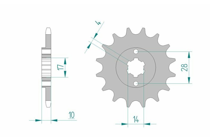 Pignon AFAM acier standard 49100 - 420