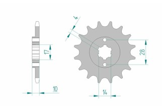 Pignon AFAM acier standard 49100 - 420