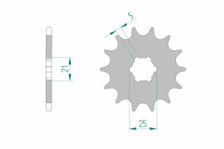 Pignon AFAM acier standard 30300 - 520