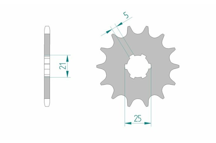 Pignon AFAM acier standard 30300 - 520