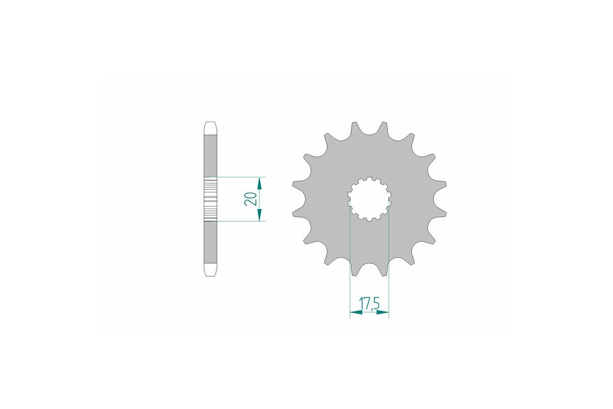 Pignon AFAM acier standard 21202 - 428