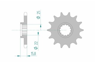 Pignon AFAM acier standard 24508 - 525