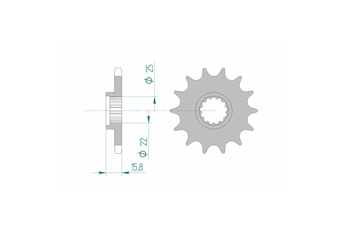 Pignon AFAM acier standard 24508 - 525