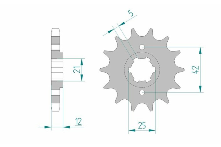 Pignon AFAM acier standard 21501 - 530