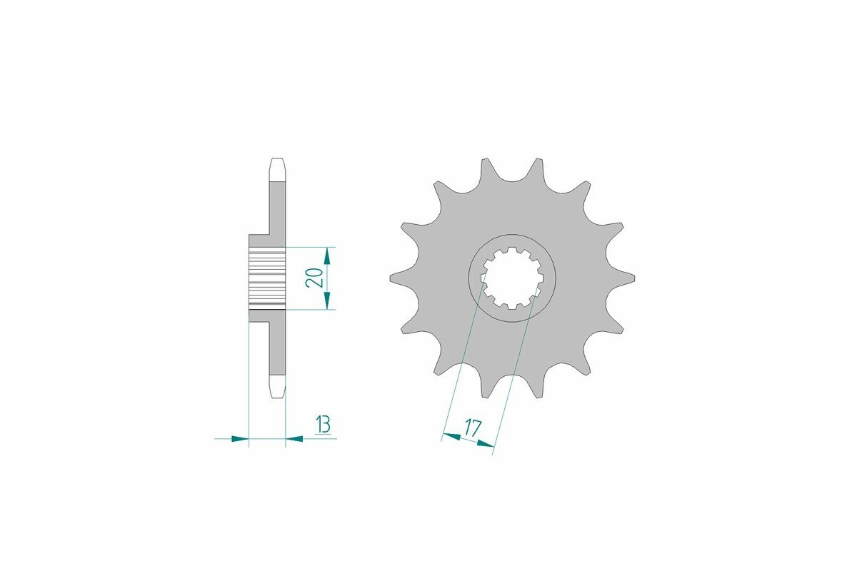Pignon AFAM acier standard 94215 - 520