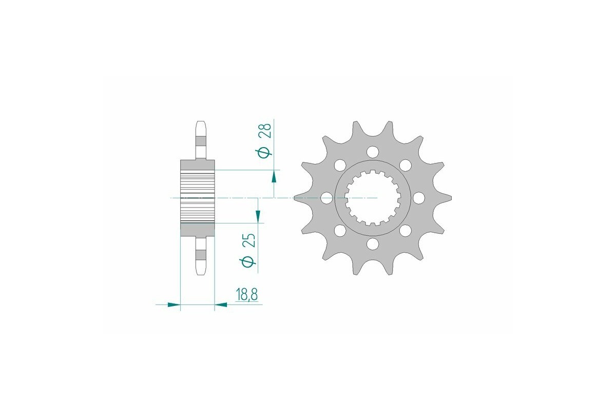 Pignon AFAM acier standard 61601 - 520