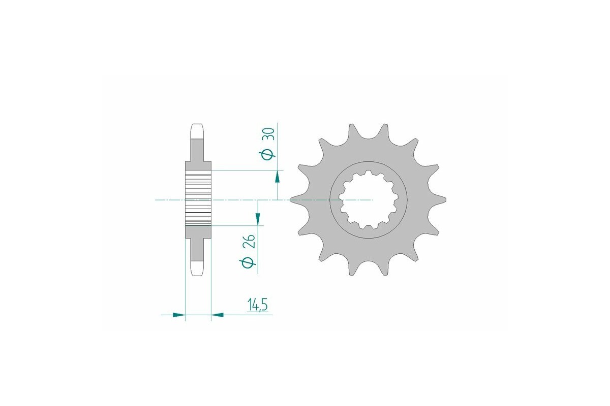 Pignon AFAM acier standard 20611 - 525