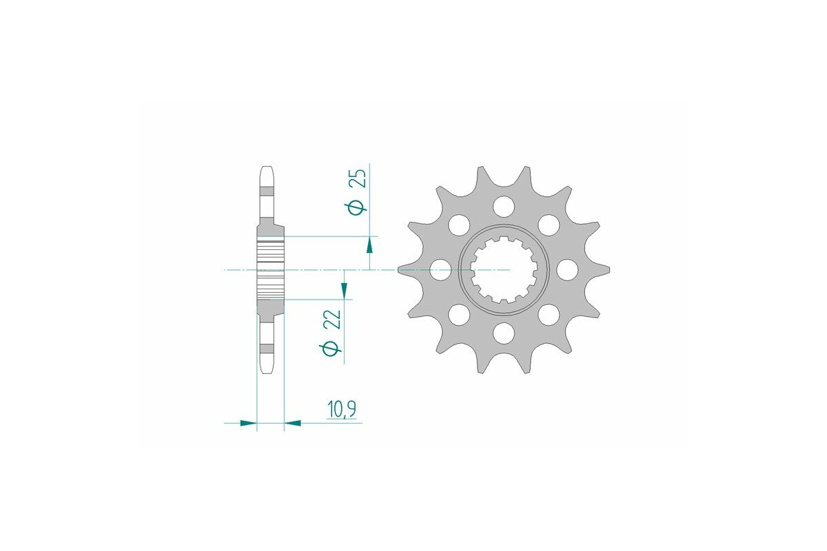 Pignon AFAM acier standard 21603 - 520