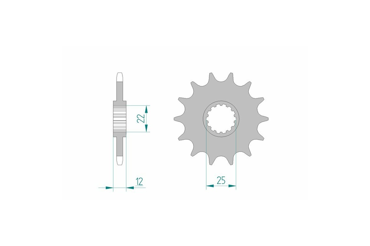 Pignon AFAM acier anti-boue 94313 - 520