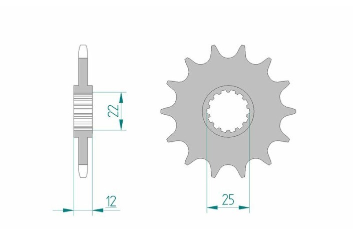 Pignon AFAM acier anti-boue 94313 - 520