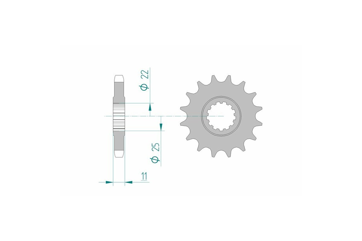 Pignon AFAM acier standard 21602 - 530