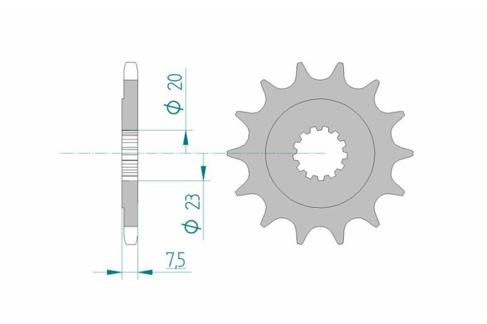 Pignon AFAM acier standard 22401 - 520