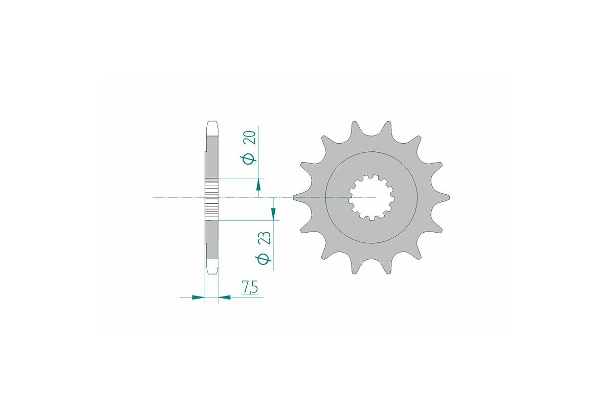 Pignon AFAM acier standard 22401 - 520