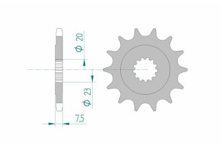 Pignon AFAM acier standard 22401 - 520