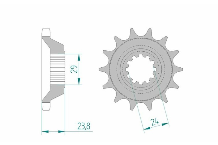 Pignon AFAM acier standard 24806 - 530
