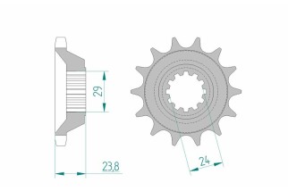 Pignon AFAM acier standard 24806 - 530