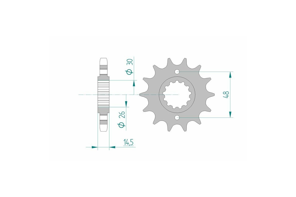 Pignon AFAM acier standard 20602 - 530