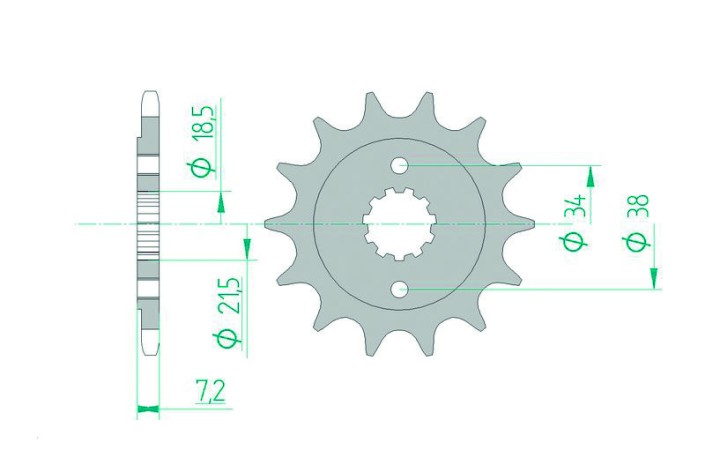 Pignon AFAM acier standard 20320 - 520