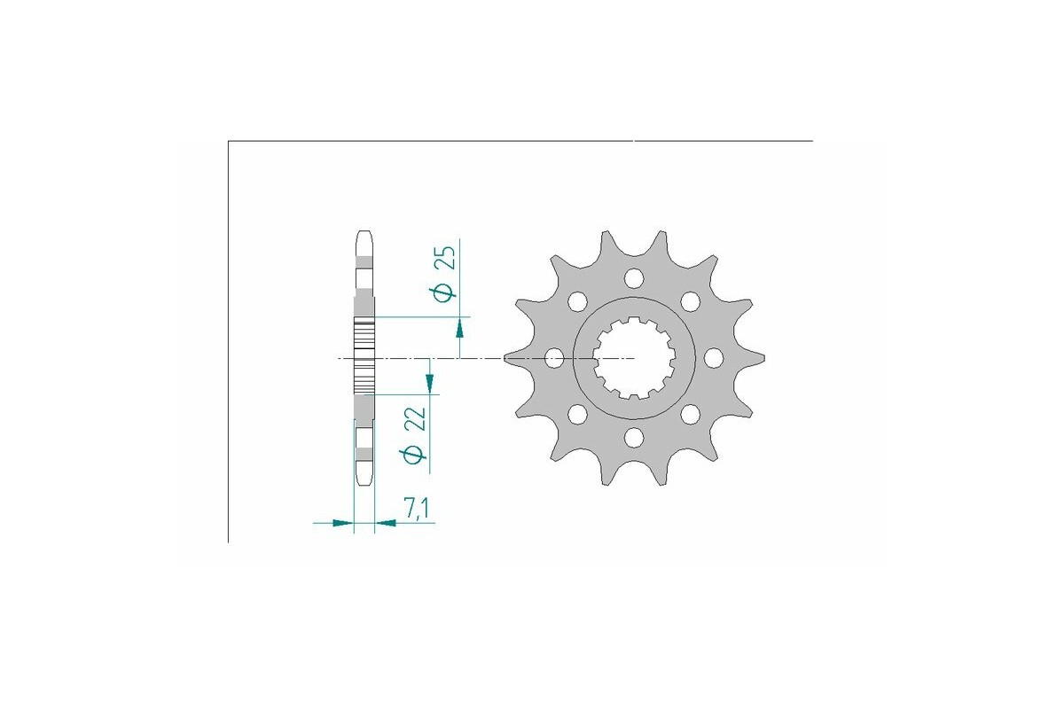 Pignon AFAM acier standard 24511 - 520