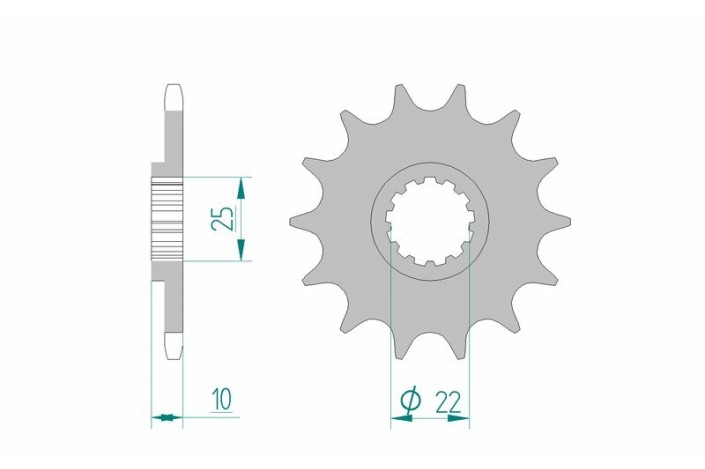 Pignon AFAM acier standard 21510 - 520