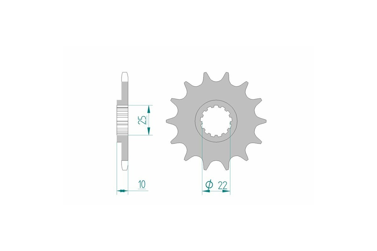 Pignon AFAM acier standard 21510 - 520