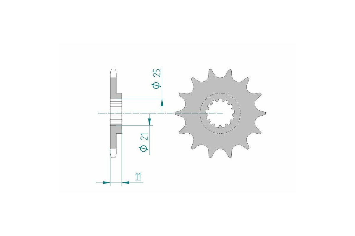 Pignon AFAM acier standard 70600 - 520