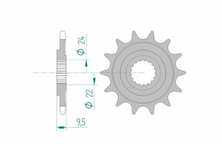 Pignon AFAM acier standard 20311 - 520