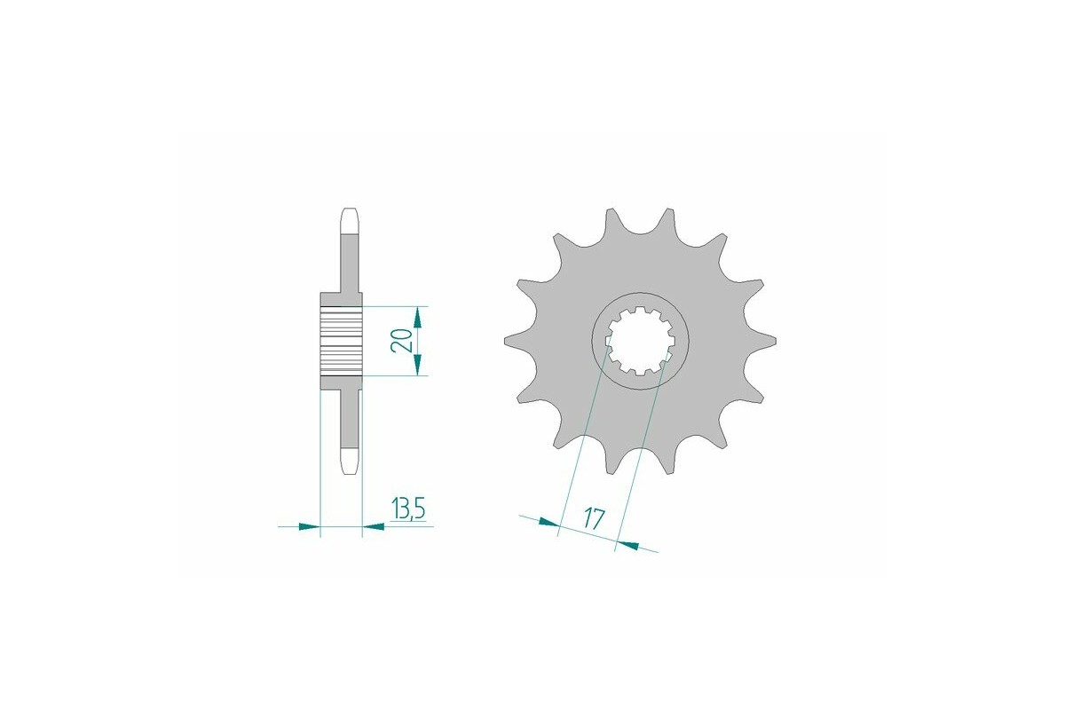 Pignon AFAM acier standard 55300 - 520