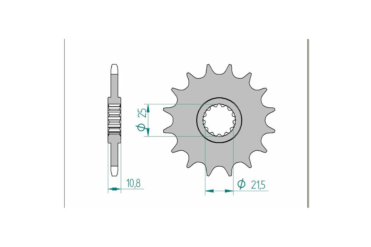 Pignon AFAM acier standard 21512 - 520