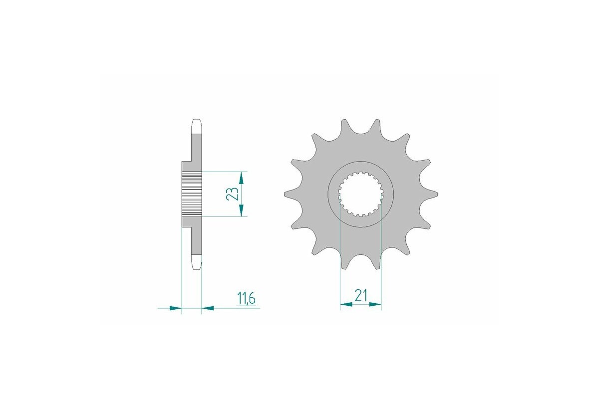 Pignon AFAM acier standard 21307 - 520