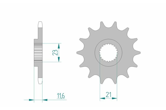 Pignon AFAM acier standard 21307 - 520