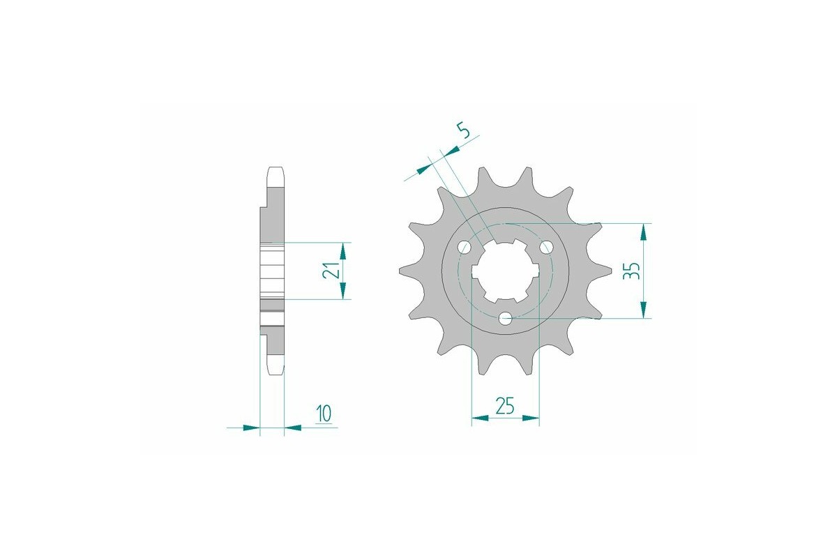 Pignon AFAM acier standard 22602 - 525