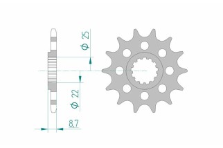 Pignon AFAM acier standard 28402 - 520