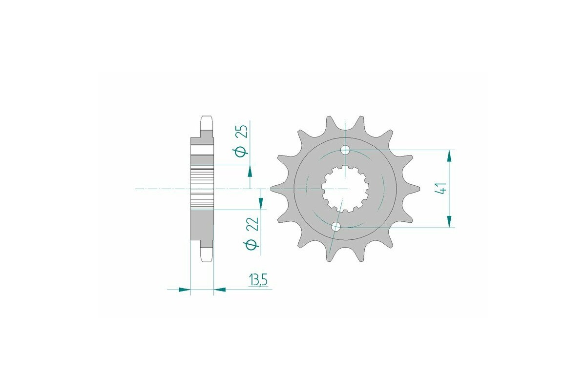 Pignon AFAM acier standard 20507 - 525