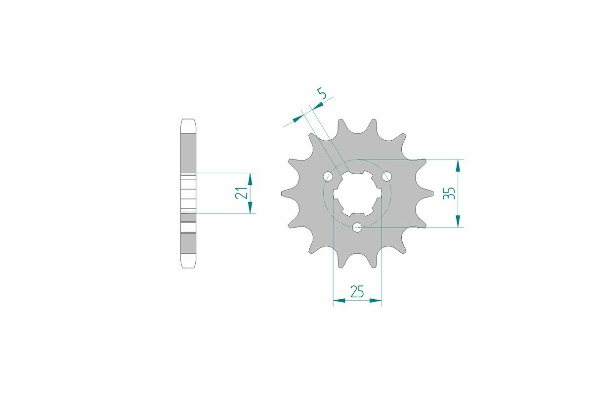 Pignon AFAM acier standard 22502 - 530