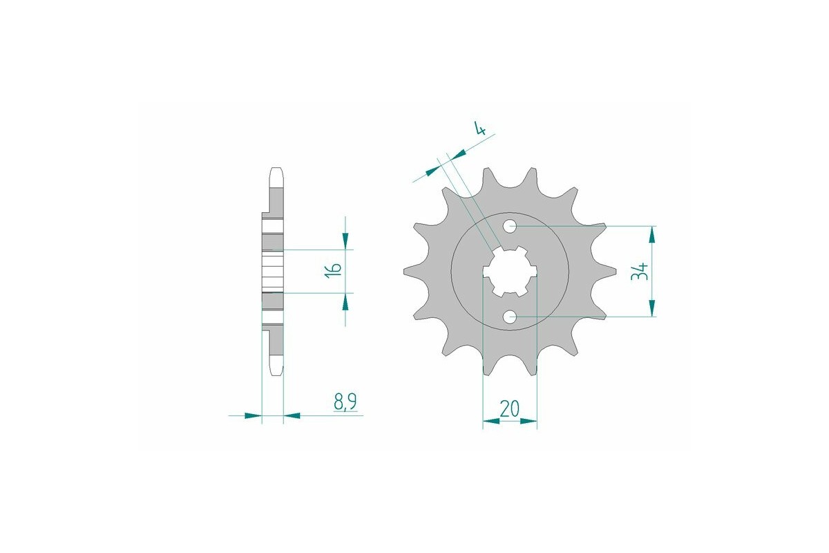 Pignon AFAM acier standard 21300 - 520