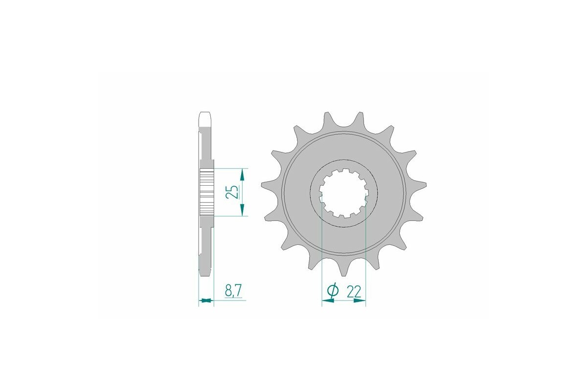 Pignon AFAM acier standard 28405 - 525