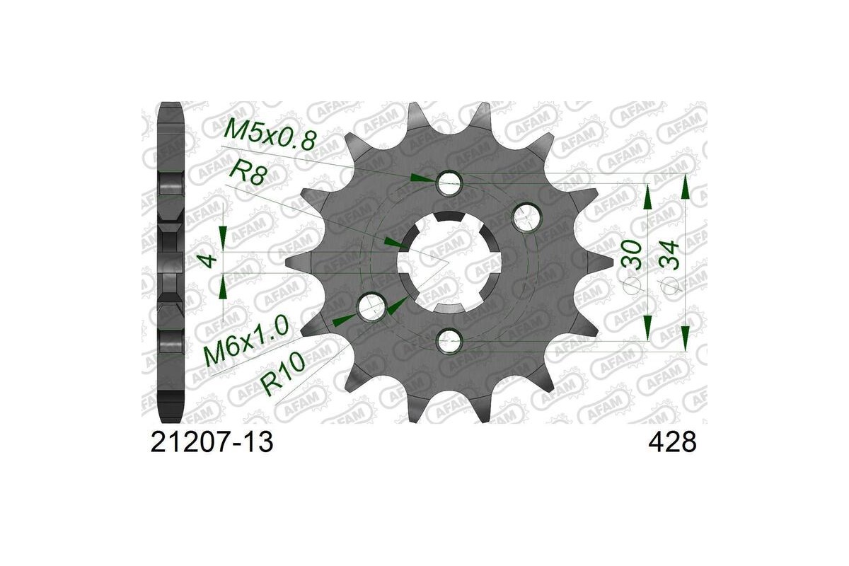 Pignon AFAM acier standard 21207 - 428