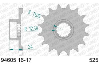 Pignon AFAM acier standard 94605 - 525