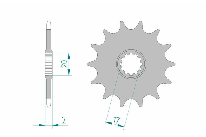 Pignon AFAM acier standard 94107 - 415