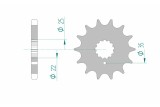 Pignon AFAM acier standard 33600 - 630