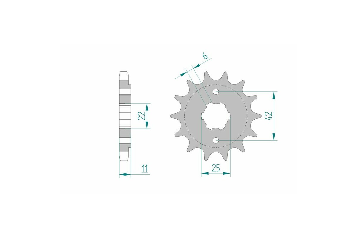 Pignon AFAM acier standard 20505 - 530