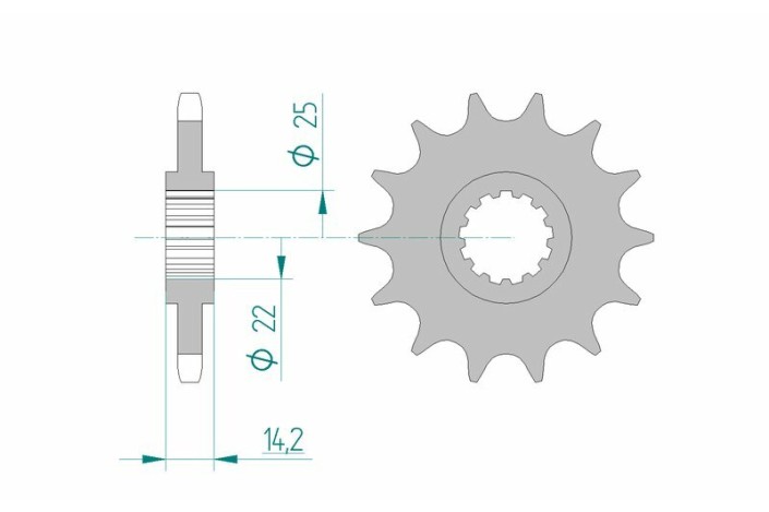 Pignon AFAM acier standard 24602 - 525