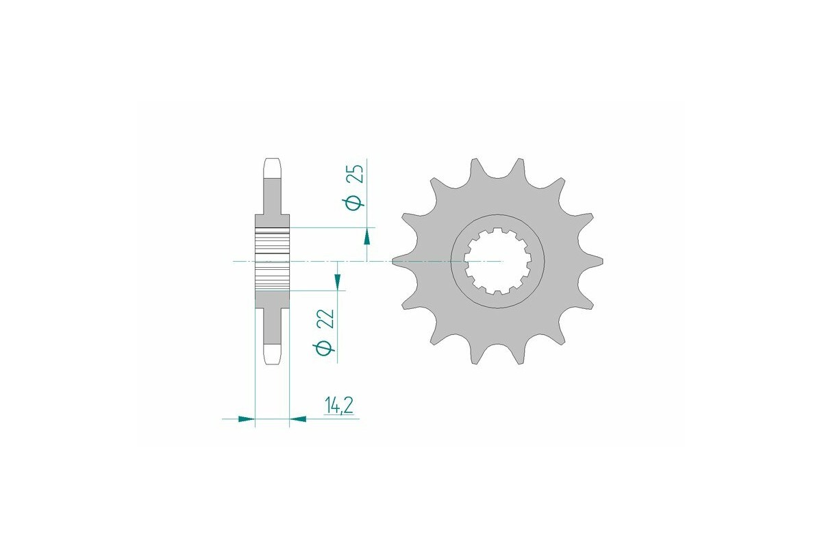 Pignon AFAM acier standard 24602 - 525