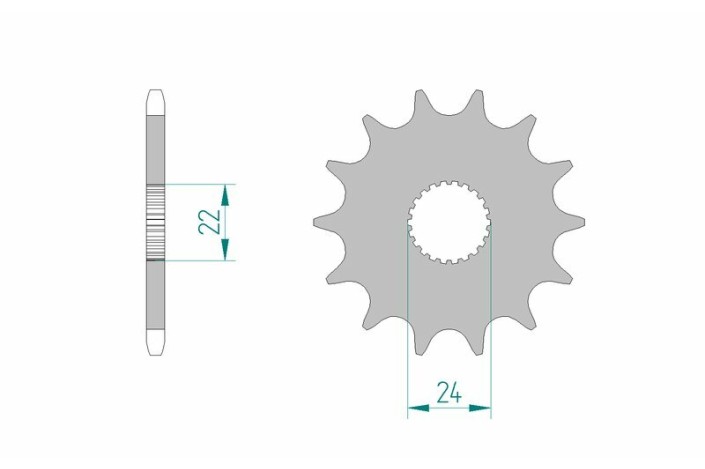 Pignon AFAM acier standard 61201 - 520