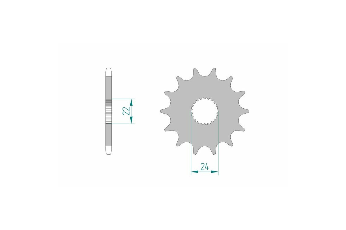 Pignon AFAM acier standard 61201 - 520