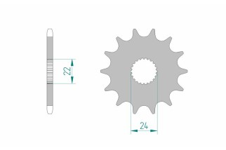 Pignon AFAM acier standard 61201 - 520