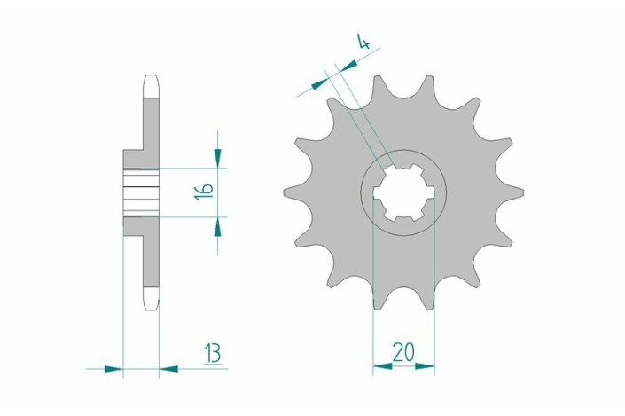 Pignon AFAM acier standard 94214 - 520
